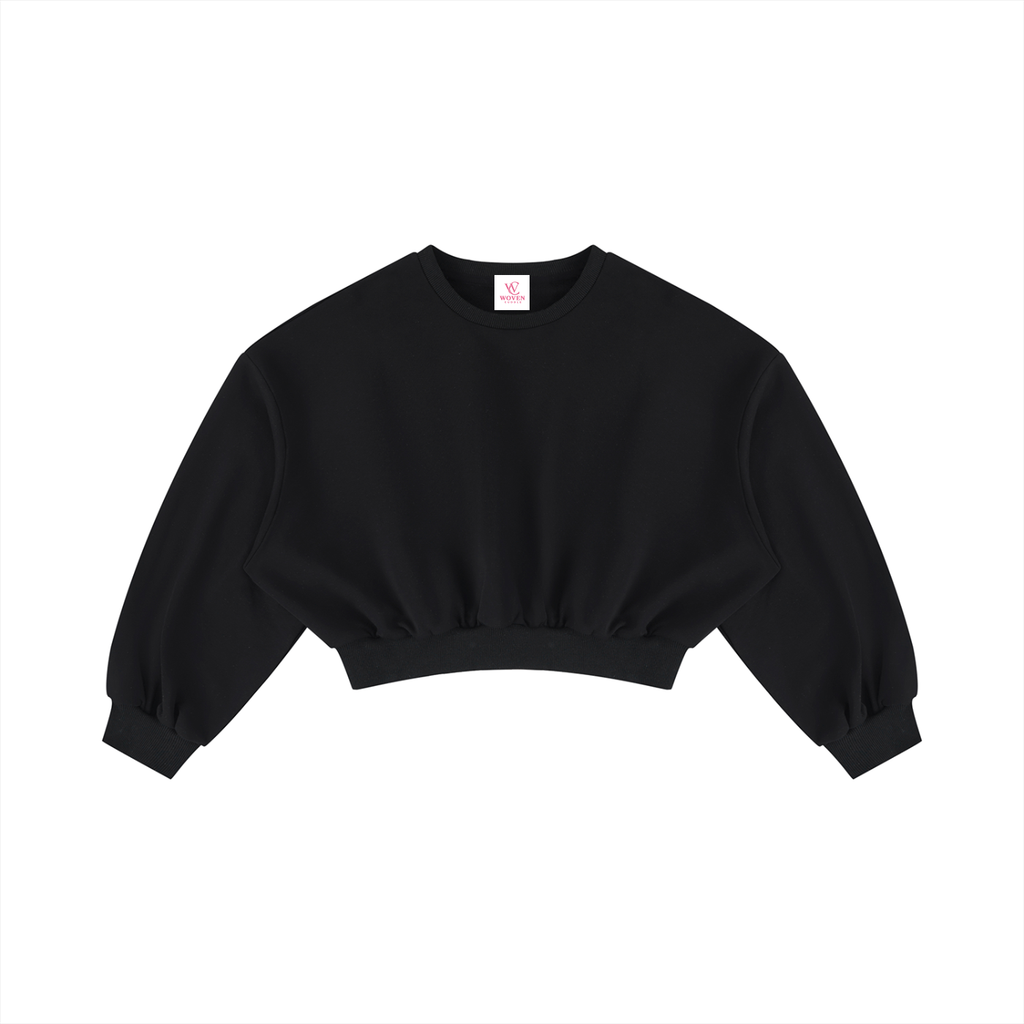 Women's Boxy Cropped Crewneck Sweatshirt